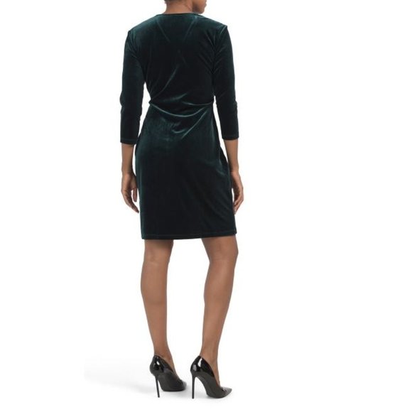 ANNE KLEIN Classic Wrap Dress With Buckle - Picture 2 of 6